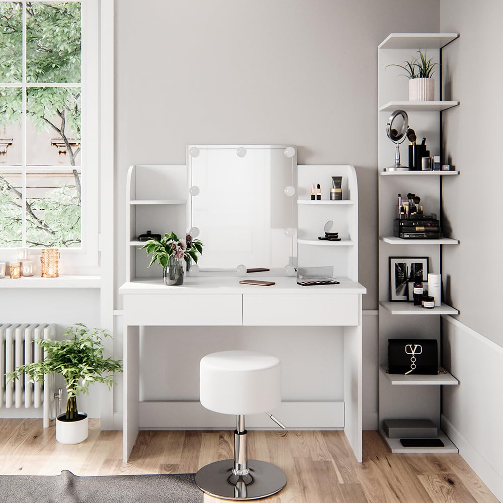 Vicco Wandregal Paolo Weiß 30 x 190 cm Bücher Dekoration Aufbewahrung