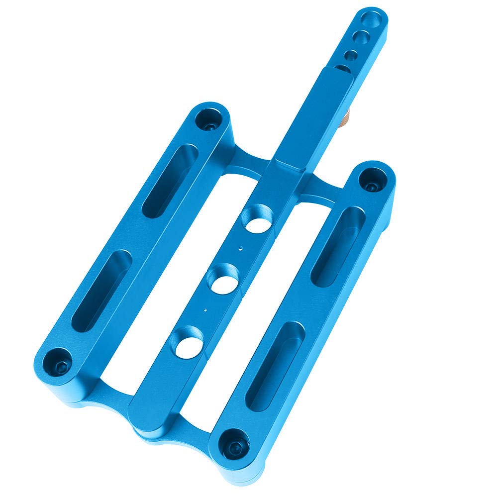 Kit Guida per Trapano Autocentrante, Posizionatore per Legno in Lega di Alluminio 6/8/10mm con 9 Boccole in Acciaio per Foratura Mobili