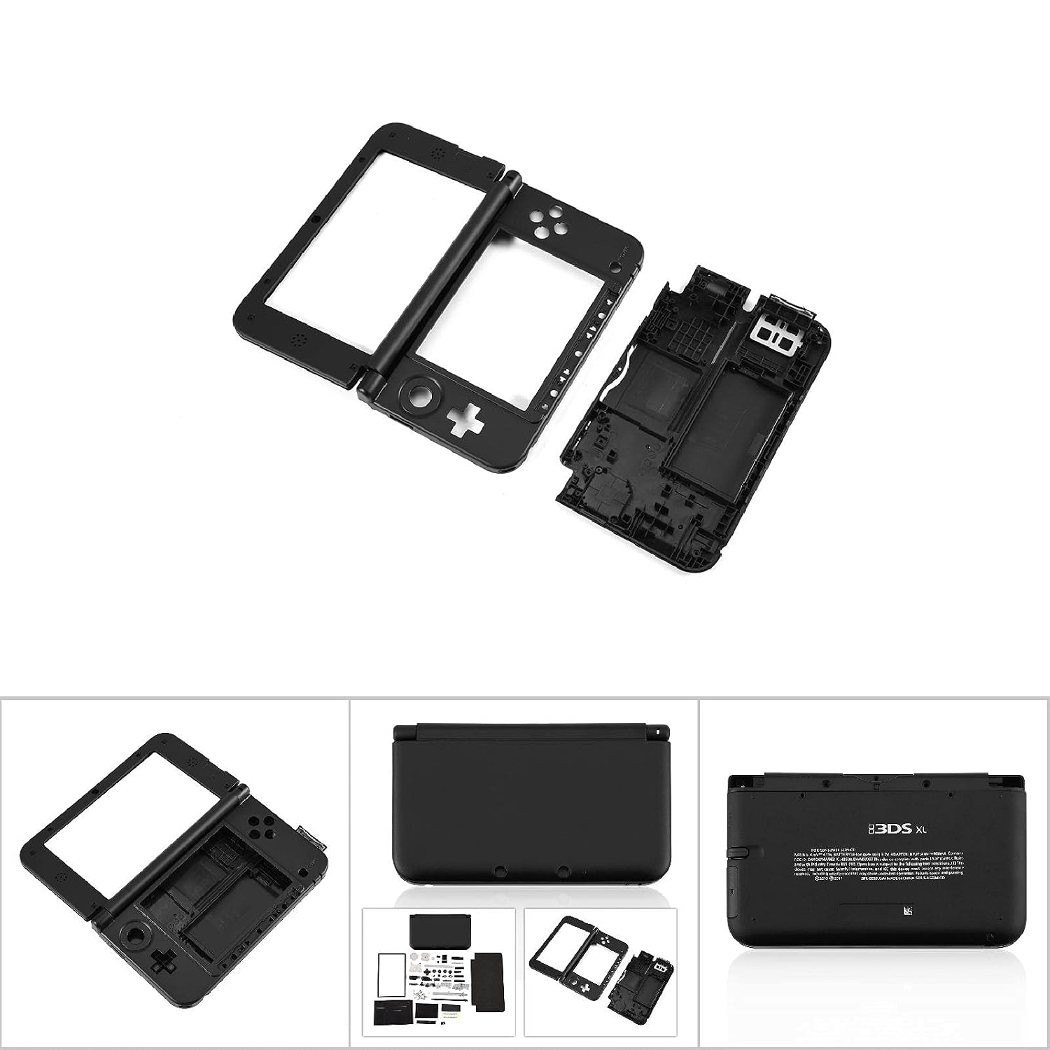 MUNEFE Full Housin Case, Replacement Housing, Cover Shell Repair Parts, Suitable for Providing Long Lasting Repairs To The Device(Black)