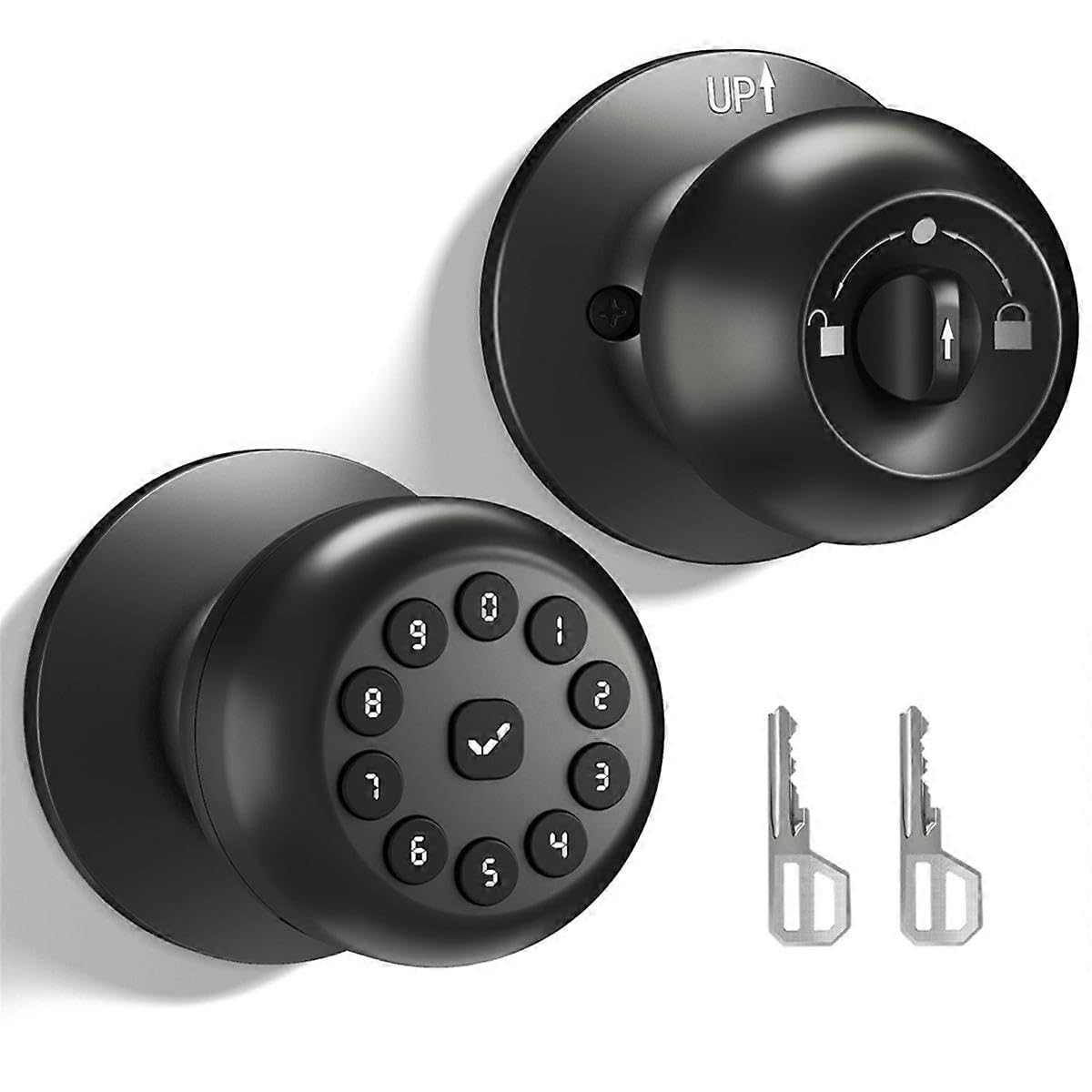 Joyhappst Image Color Smart Door Knob With Lock,Keyless Entry Door Lock For Front Door, Keypad Smart Door Locks,Auto Lock