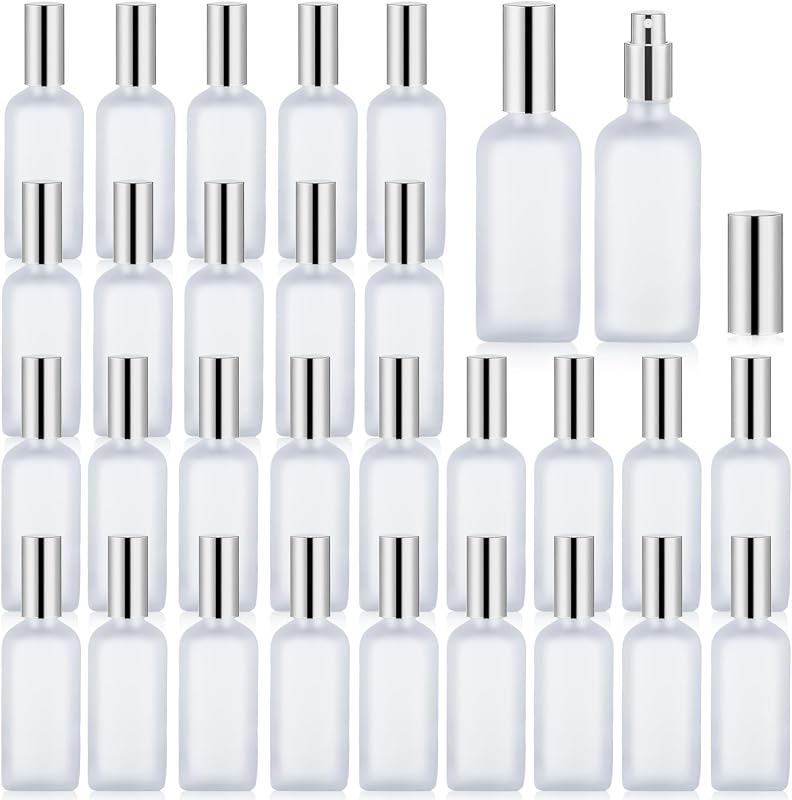 Gabotrie Frasco Spray de Vidro Fosco 100 mL com Tampa e Bico, Pacote com 30