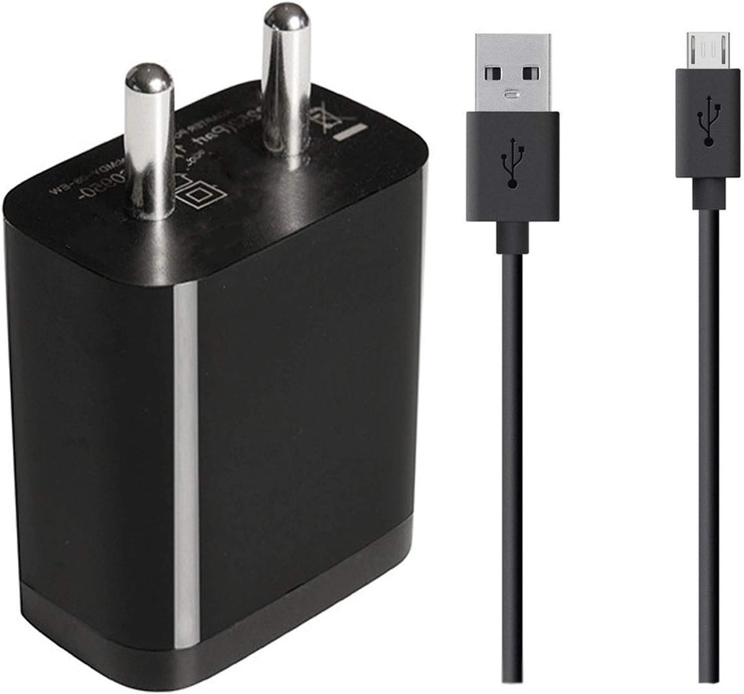 Ultra Fast Mobile Charger For Nokia 5800 XpressMusic Charger Original Adapter Like Mobile Charger | Wall Charger Android Smartphone Travel Charger | Hi Speed Fast Charging With 1.2 Meter Charging & Sync Data Cable ( 2.4Amp, 2C, AC Black )