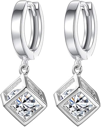 SBYMX Hängende Ohrringe Damen - Elegante Kubikzirkonia Ohrclips Für Besondere Anlässe