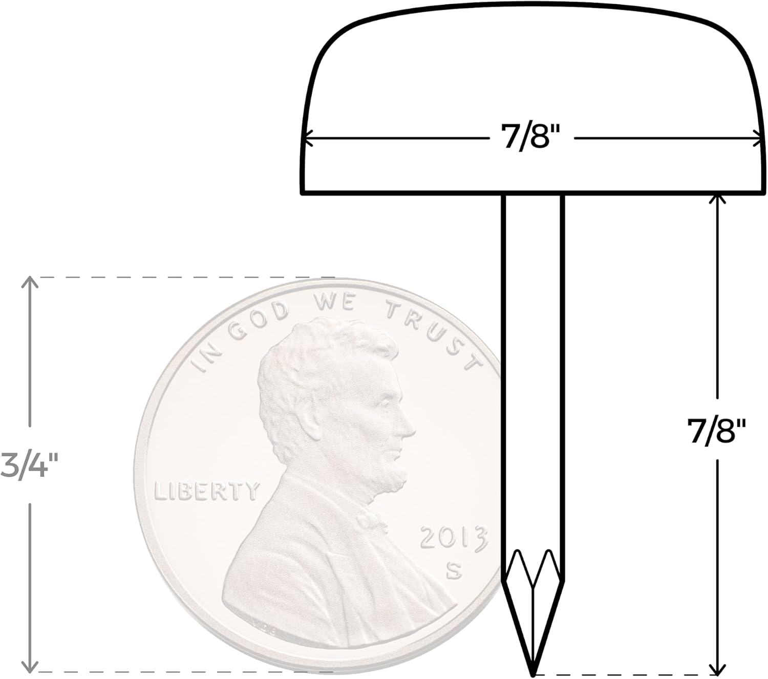 Nylon Furniture Glides - 7/8" Diameter - Pack of 12 - Chair and Table Leg Floor Protectors - Scratch-Preventing Floor Pads for Furniture Legs - FG3-NL