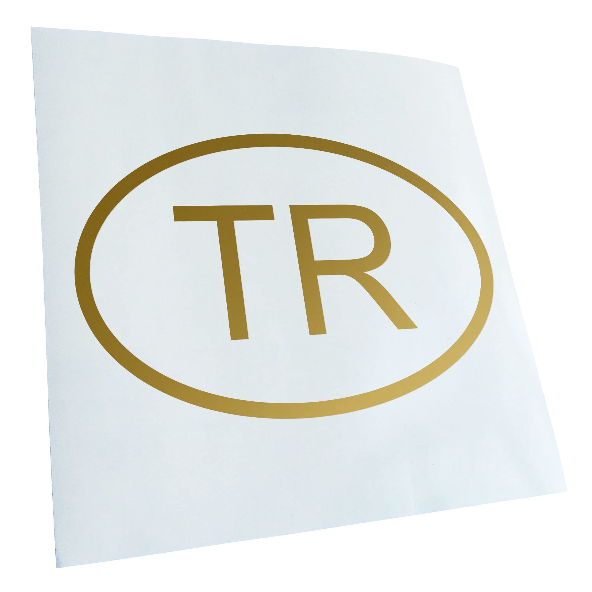 Kiwistar - Car Sticker - Gold - 30 x 20 cm Turkey TR - Rear Window Car Sticker Weatherproof for Car Truck Moped Truck - Sticker Exterior Self-Adhesive Tuning Accessories for Window Vehicle Window