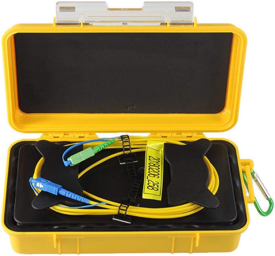 Etayson Fiber Optic OTDR Launch Cable Box G652D Singlemode 9/125 SC/UPC-SC/APC Connector Dead Zone Eliminator Fiber Box (500M)
