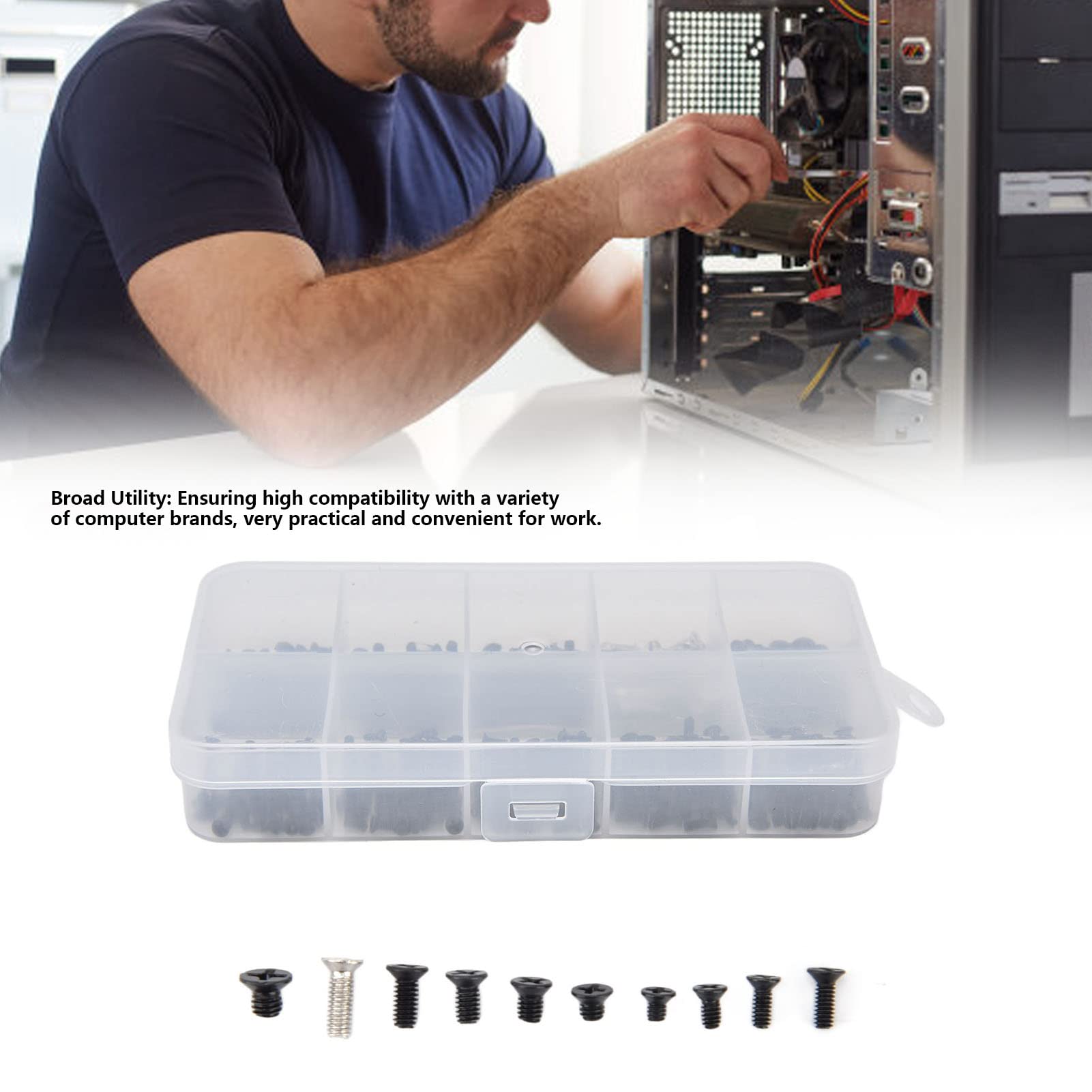 Laptop Screw Stainless Steel Accessory Set Kit Maintenance Repair 500Pcs