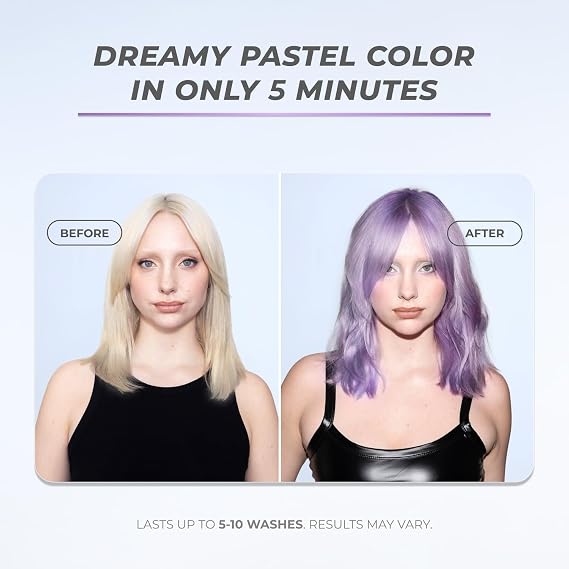 XMONDO Hair 5-Minute Top Coat Lavender Color-Depositing Conditioner with Bond Booster, Hyaluronic Acid & Plant Protein, Pastel Hair Color, 6 fl oz