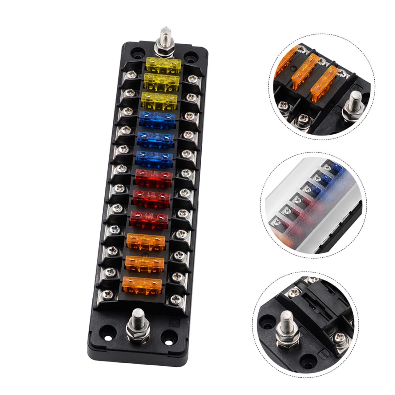 Scatola Portafusibili Auto 12 Vie 32v 75a con Doppie