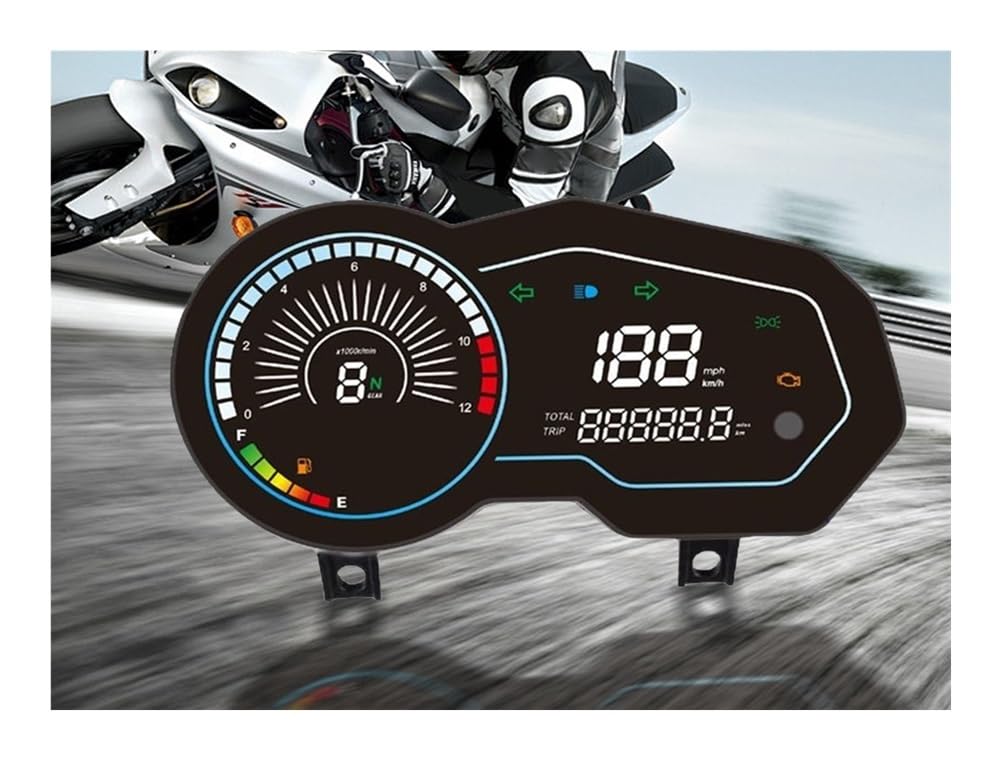 Velocímetro Digital para motocicleta, medidor de código | Velocímetro digital para motocicleta, medidor de código electrónico universal, tacómetro y pantalla para Italika 150z