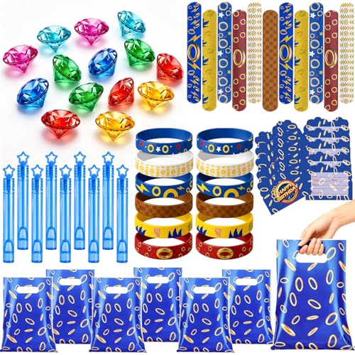 72 Pcs Hedgehog Birthday Party Favors with Bubble Wands Gift Bags