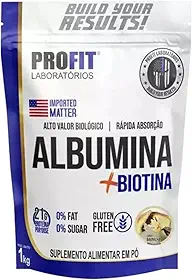 Albumina + Biotina 1kg Proteína do Ovo Refil Profit (Refil, Baunilha)