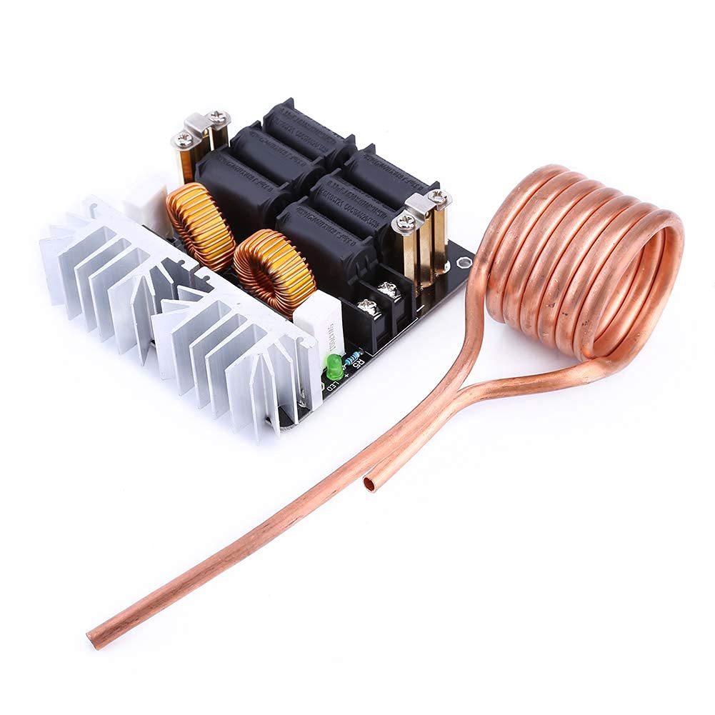 Kit de Bobina de Calentador por Inducción de Bajo Voltaje ZVS 1000W Módulo de Placa de Calentamiento por Inducción Calentador de Controlador Flyback DIY