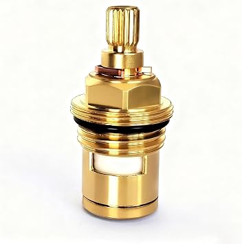 Brass Ceramic Disc Cartridge Replacement 47mm 1/2" Quarter Turn Faucet Valve for Bathroom Kitchen Tap blue