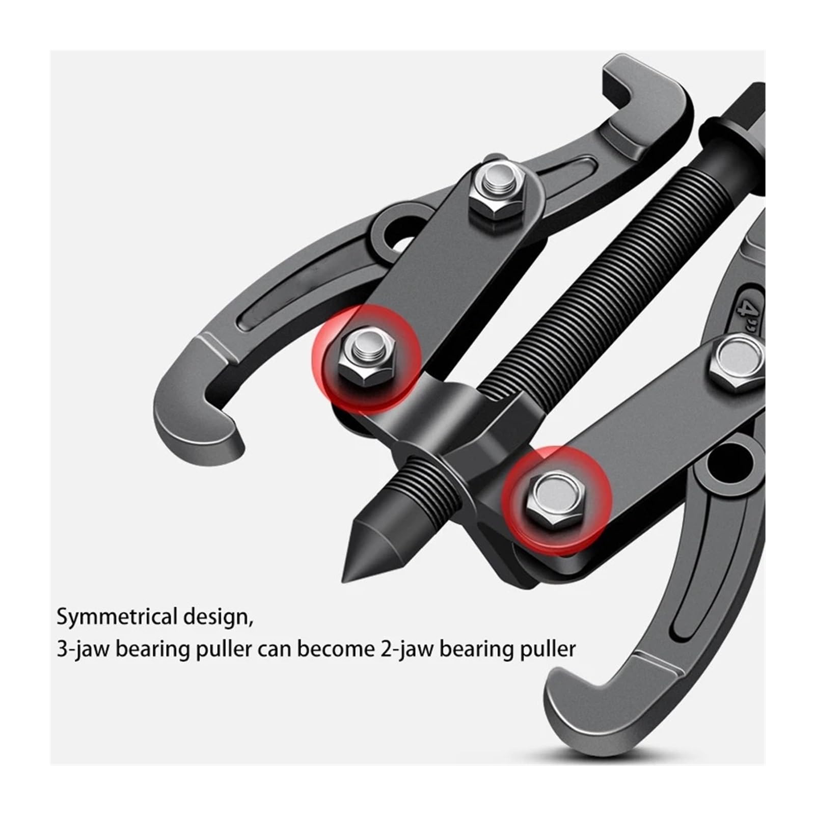 Estrattore per ingranaggi a 3 ganasce 1pc Estrattore for ingranaggi 3/4/6 pollici 3 Jaw 2 Strumento di rimozione puleggia reversibile Grado professionale resistente