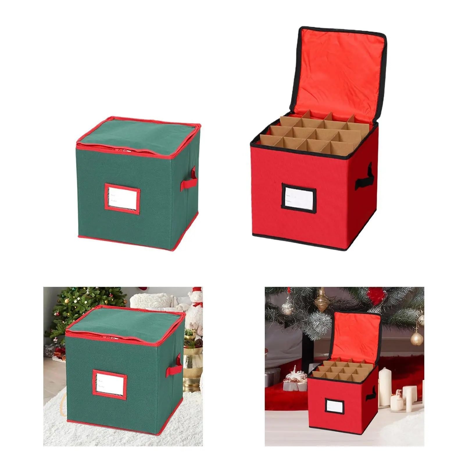 Organizer FüR Weihnachtsschmuck Aufbewahrungsbox for Weihnachtskugeln, reißfest, herausnehmbare Tabletts, Trennwände, Dekoration mit Trennwänden, Aufbewahrungsbox for Weihnachtsschmuck FüR Weihnachten