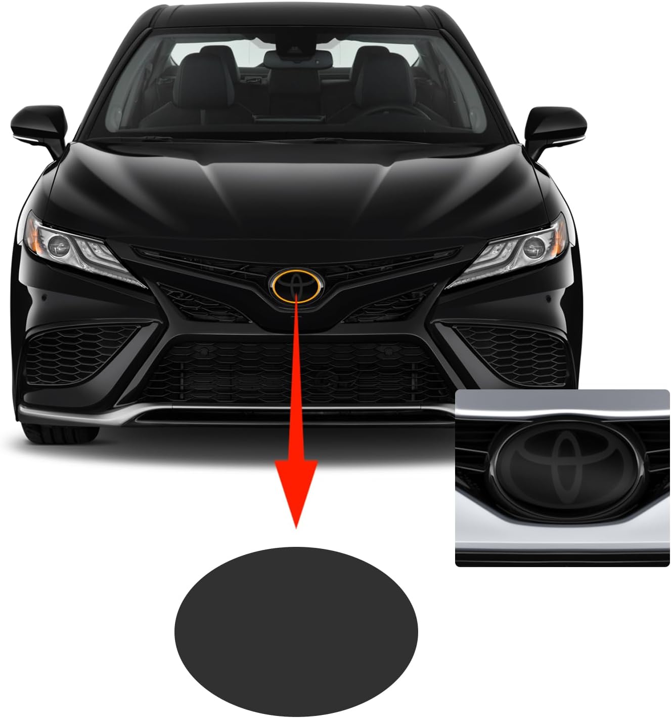 Amazon.com: Genuine Toyota 2025 + Camry XSE Gloss Black Emblem Overlays ...