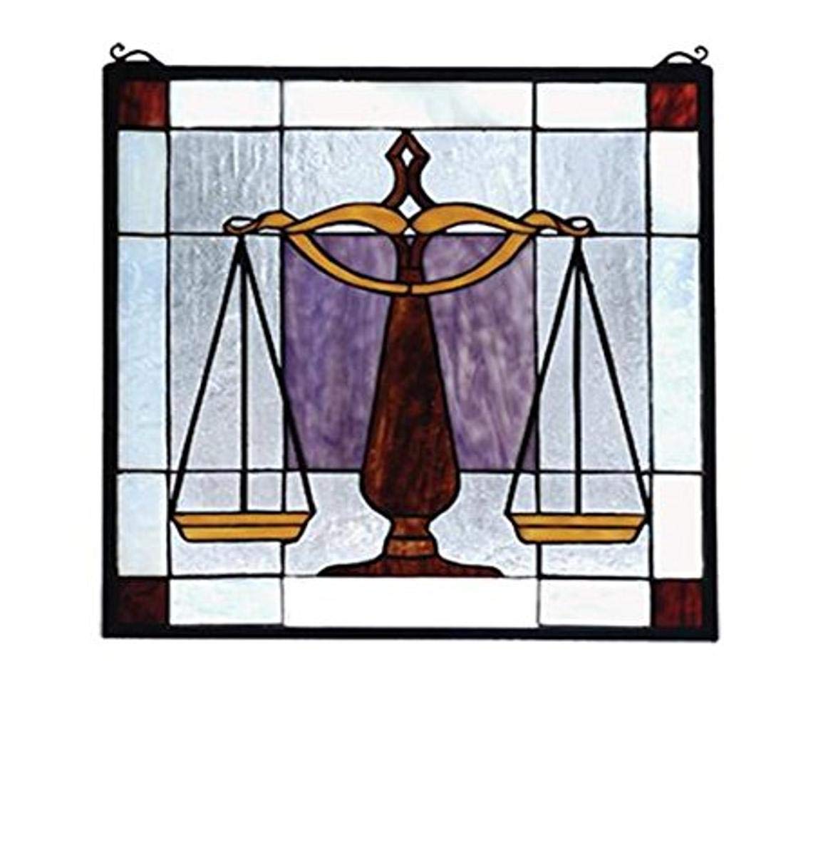 Meyda Tiffany 81551 Judicial Stained Glass Window Panel, 18