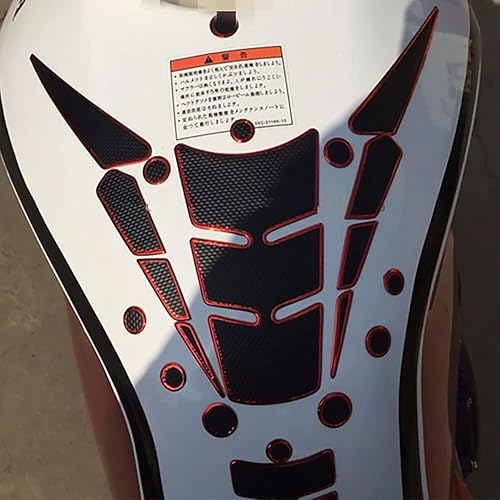 Miniatura 5 de 1 juego de calcomanías universales 3D plateadas para tanque de gasolina para motocicleta, protector de tanque de combustible, autoadhesiva e