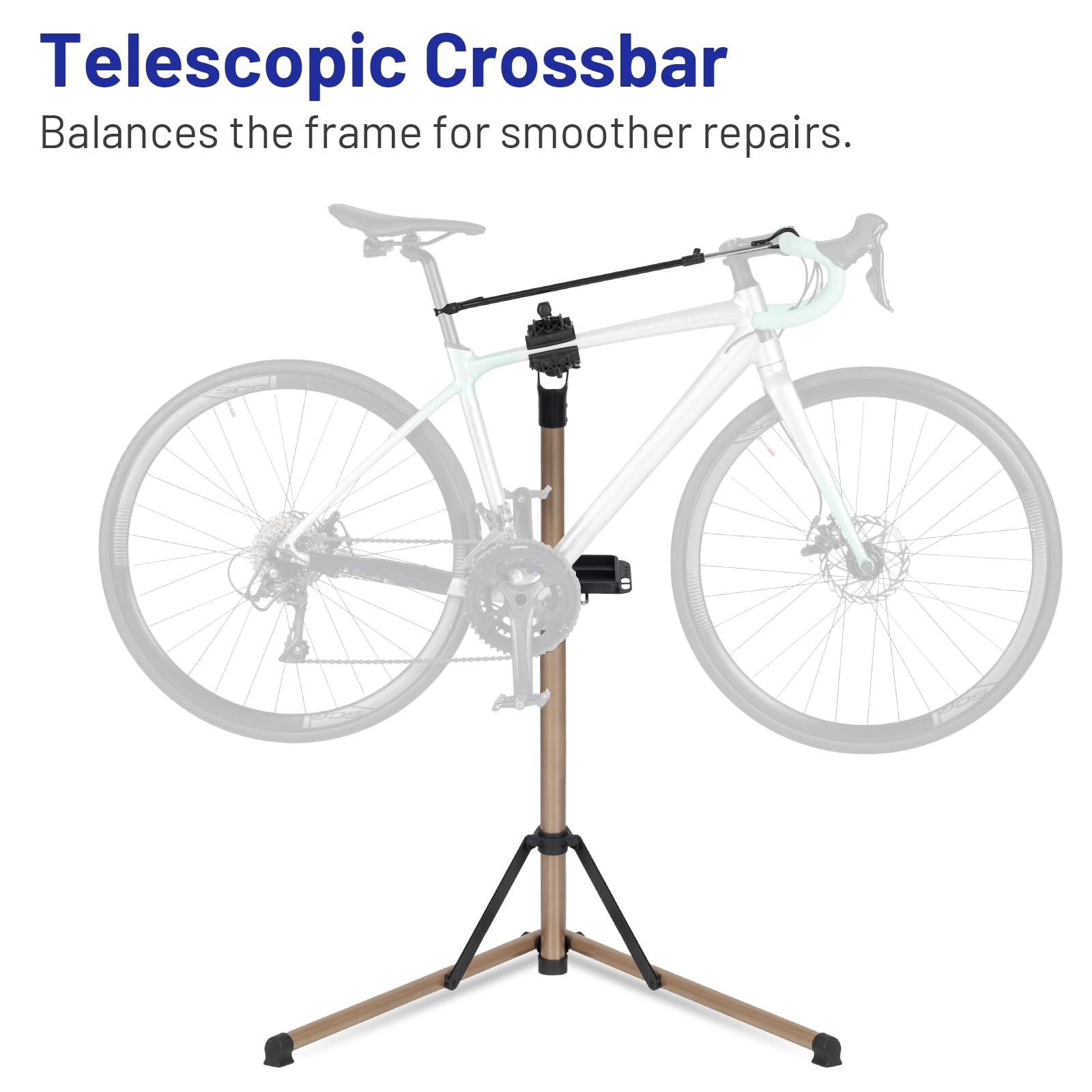 Favoto Soporte de Reparación para Bicicletas, Montaje con Liberación Rápida y Estante de Herramientas, Soporte Ajustable y Plegable para Bicicletas Eléctricas de hasta 27 kg