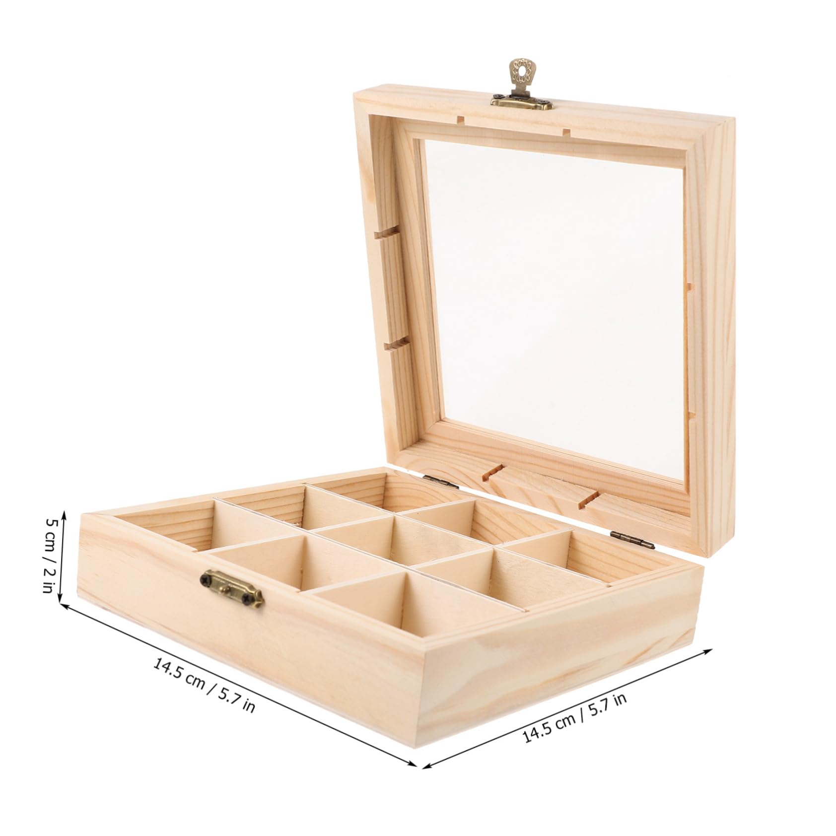Luxshiny Tea Bag Organizer Countertop Tea Storage Wooden Compartment Home Hotel Decor