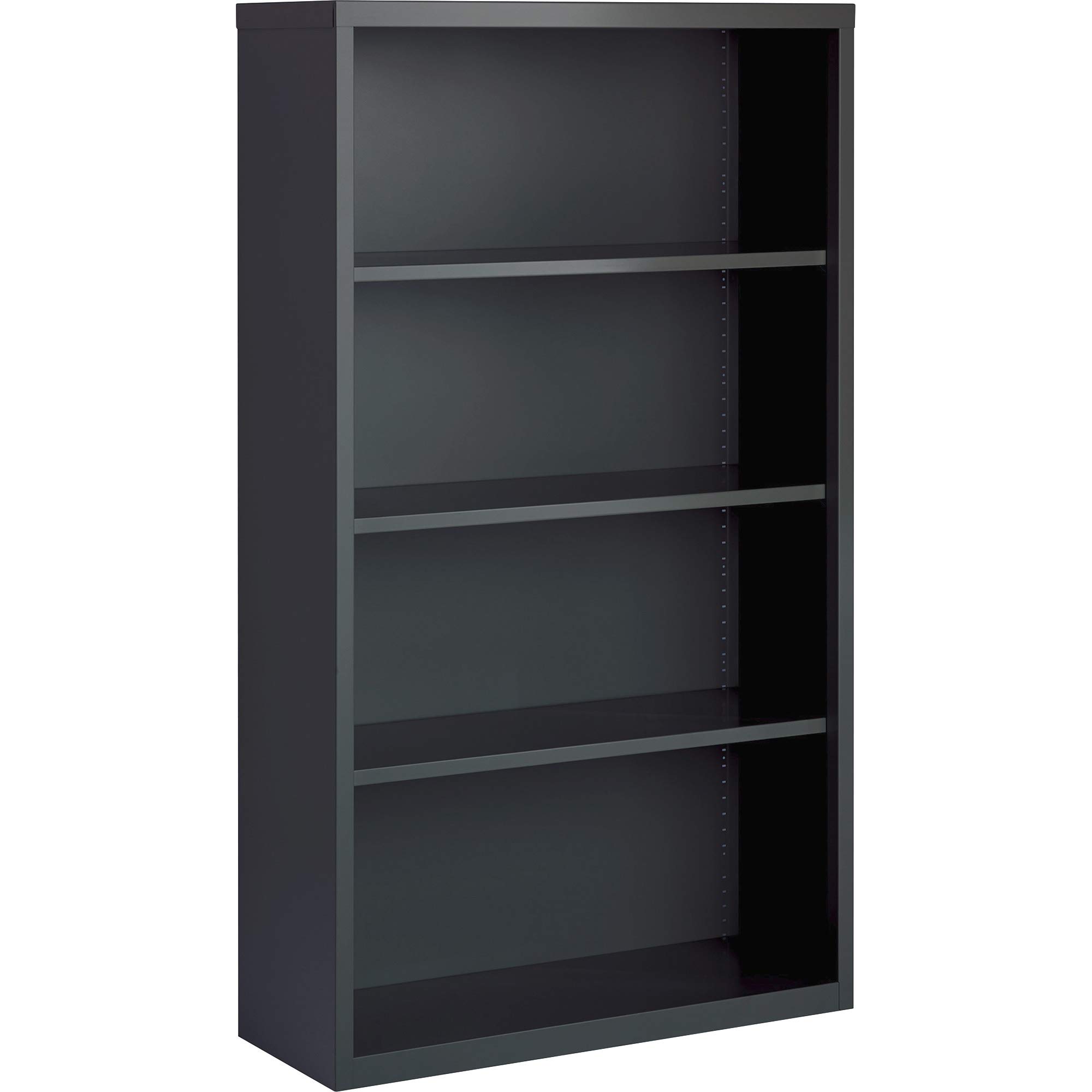Lorell Fortress Series Charcoal Bookcase, 34.5" x 13" x 60"