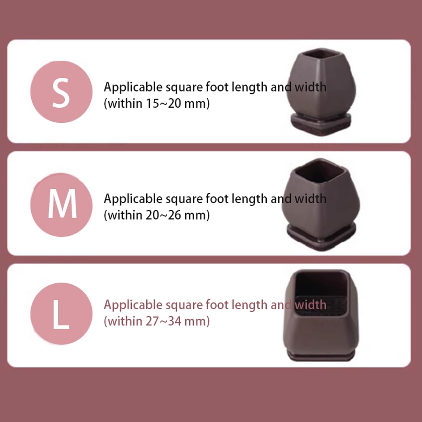 Protectores de patas de muebles, tapas de patas de silla, almohadillas de goma para sillas y patas de mesa, almohadillas inferiores de fieltro para suelos de madera dura, protegen tus muebles y suelos