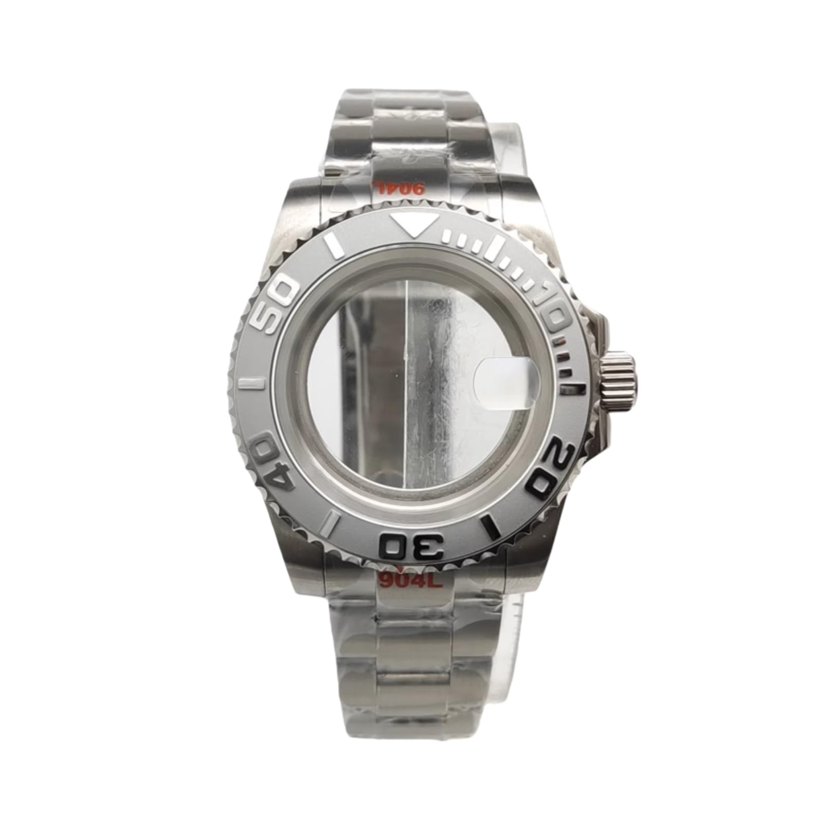 Set Cassa E Bracciale 40 mm Acciaio 904L Subacqueo GMT Stile Yacht Vetro Zaffiro Lente Datario Compatibile Con Movimento NH36 per Rolex Submariner/GMT-Master/Yacht-Master - 22