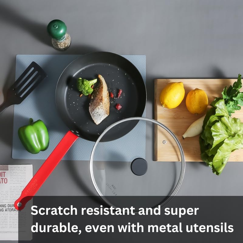 Nitrided Carbon Steel Skillet - 11 Inch, Steak Pan, Versatile, Pre-seasoned, Naturally Non-stick