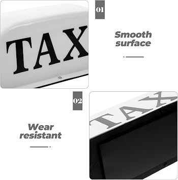 Holibanna 12v Taxi Roof Light Led Sign Illuminated Taxi Top Indicator Light for Safe Driving Easy to Install Lightweight Compatible with All Vehicles