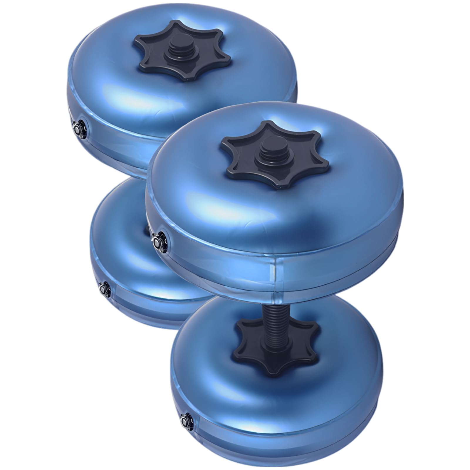 2 manubri ad acqua, peso regolabile 8-10 kg, gonfiabili, blu, da viaggio, per allenamento in palestra a casa, in PVC e acciaio, 34 x 21,1 cm, per esercizi di fitness
