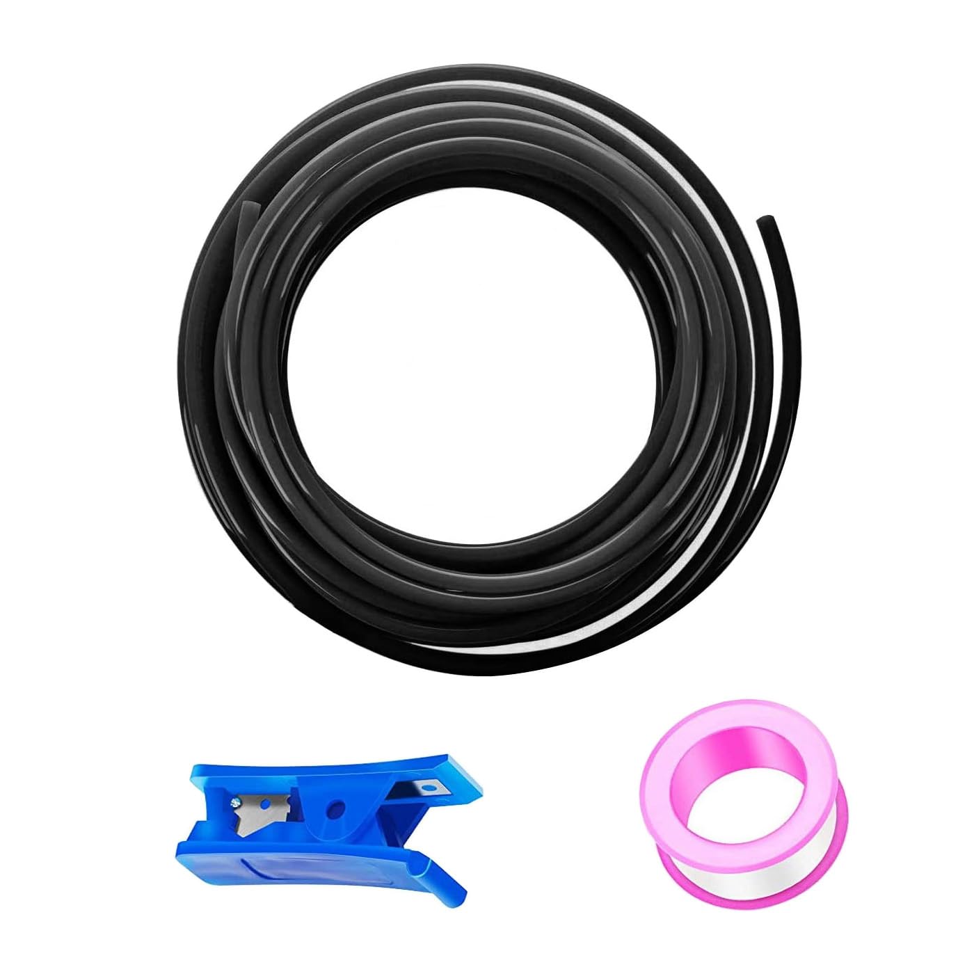 20Metri Tubo Pneumatico per Aria Compressa Nero 8mm Diametro Esterno5mm Diametro Interno,poliuretano PU tubo flessibile aria Kit,Aria Pneumatica Tubo Adatto Per il di vari Utensili Pneumatici