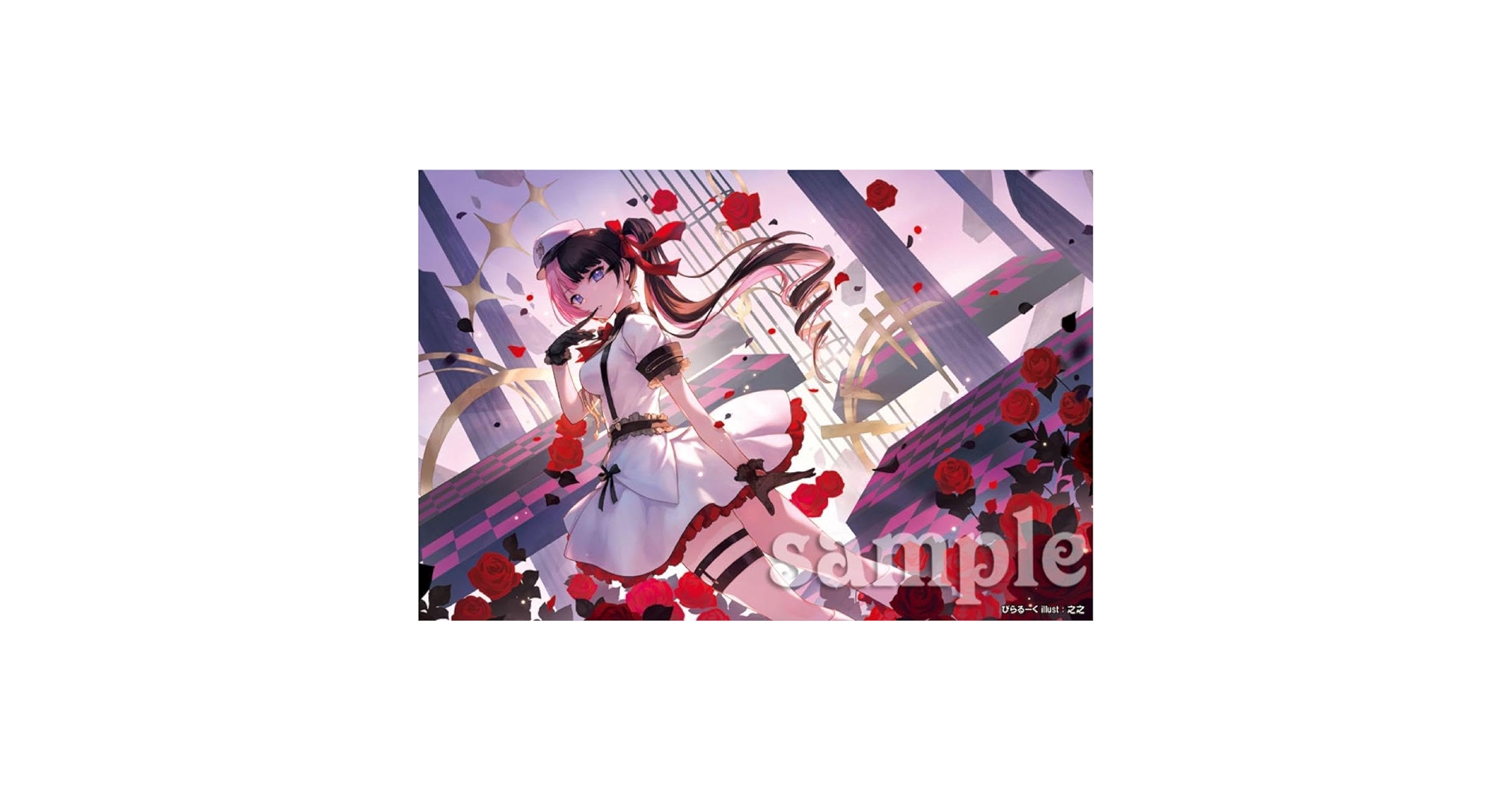 α2 ぶいすぽっ! 薔薇&軍服風 橘ひなの スリーブ&プレイマット ぶいすぽっ！ 橘ひなの 軍服 スリーブ プレイマット セット