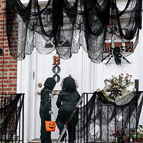 Anguxer Garza Nero per Halloween, Panno di Garza