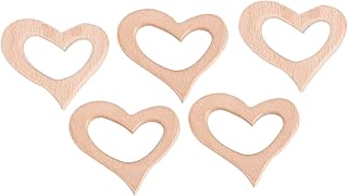 Hohopeti 5 Peças Bloco De Brinquedos De Mastigar Para Bebês Brinquedos De Mastigar Para Crianças Brinquedos De Mastigar De Madeira Brinquedos De Dentição De Madeira Brinquedos Infantis