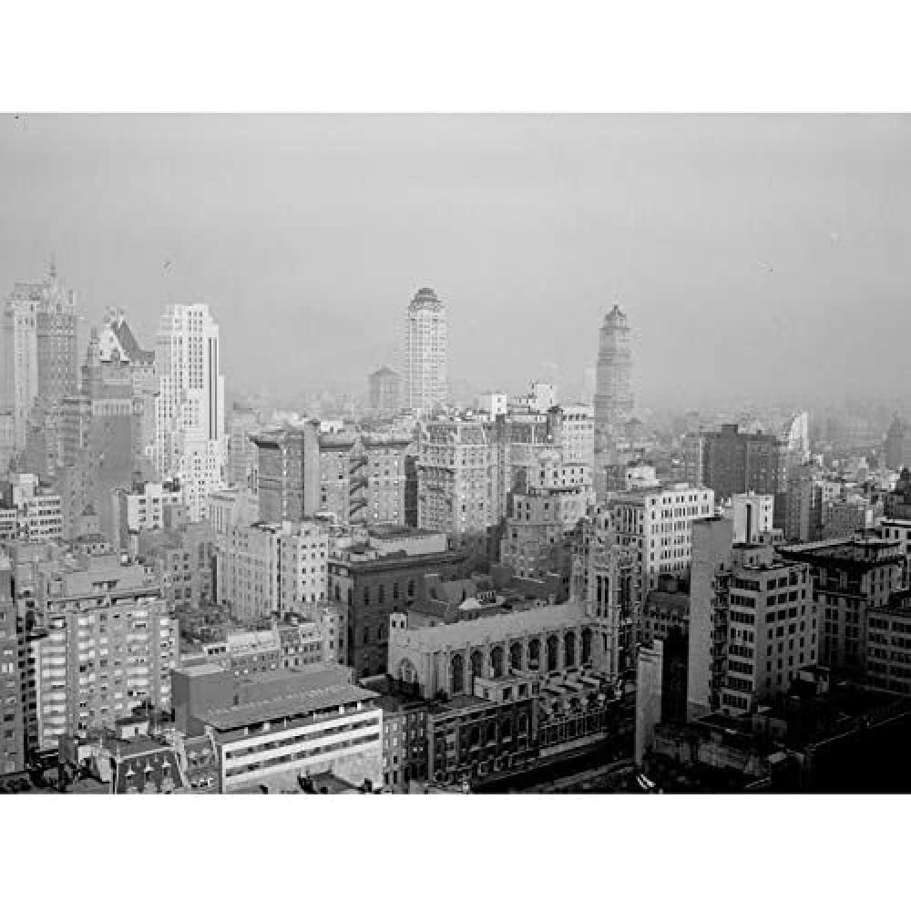Artery8 New York City Skyline Skyscrapers Vintage Photo Unframed Wall Art Print Poster Home Decor Premium