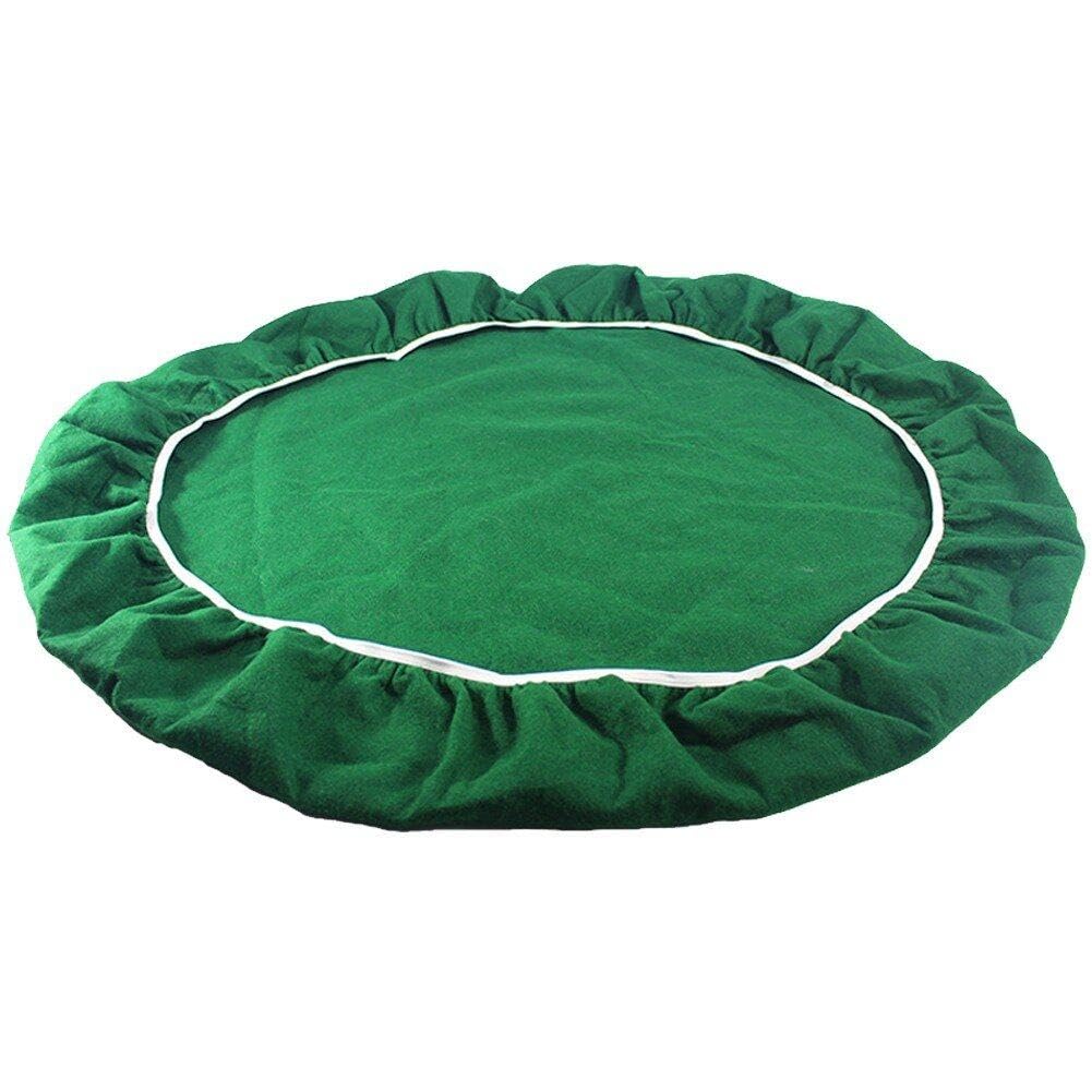 Katai Housse de table de poker – Convient aux tables rondes de 91 à 122 cm – Dessus de casino en feutre vert pour poker, mahjong et jeux de société – Comprend