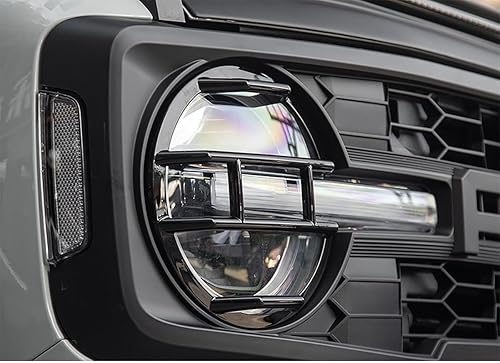 Miniatura 5 de Protector de faros delanteros para Ford Bronco de 4 puertas 2021-2024, accesorios para faros delanteros (negro golssy)