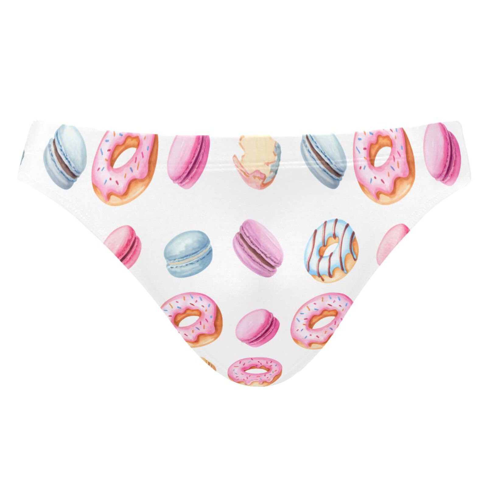UMIRIKO Mens Swim Briefs Donuts Macarons Bikini Swimwear L 202c1622