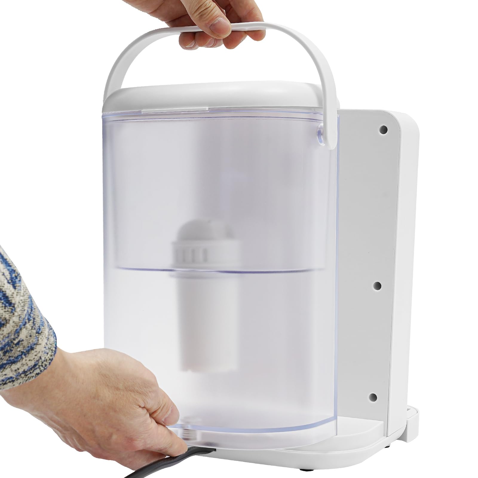 Dispenser di acqua calda, 3 l, distributore di acqua calda istantaneo, temperatura regolabile, per casa, ufficio (bianco)