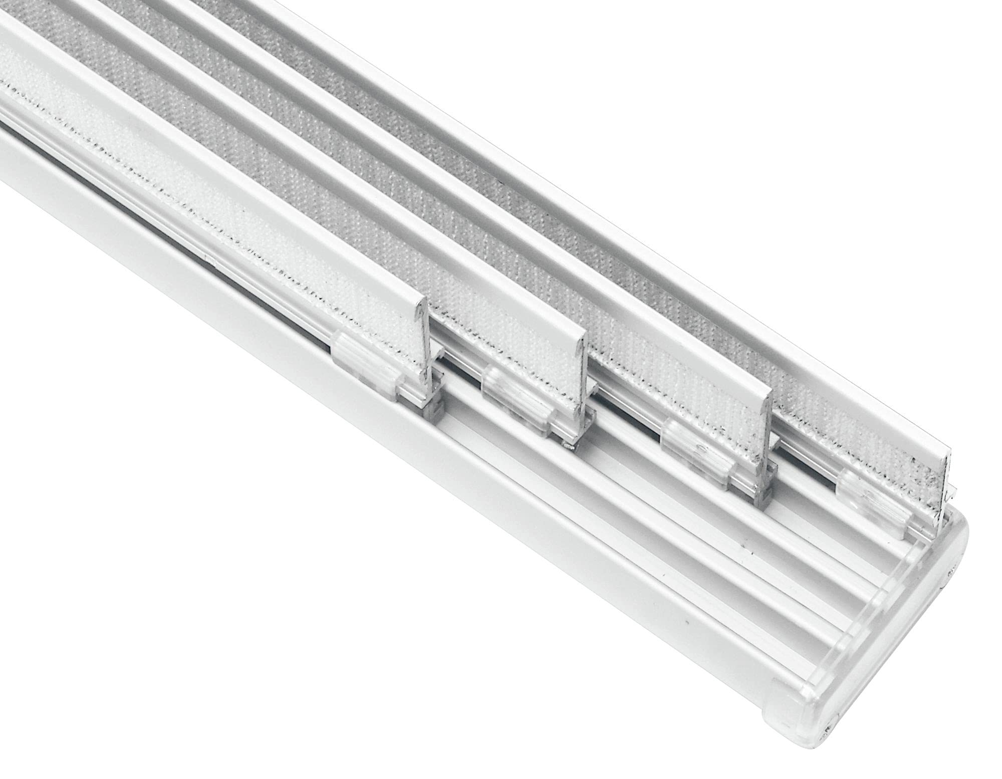 Gardinia Flächenvorhangschiene Komfort Komplett-Set 4-läufig Weiß 225 cm