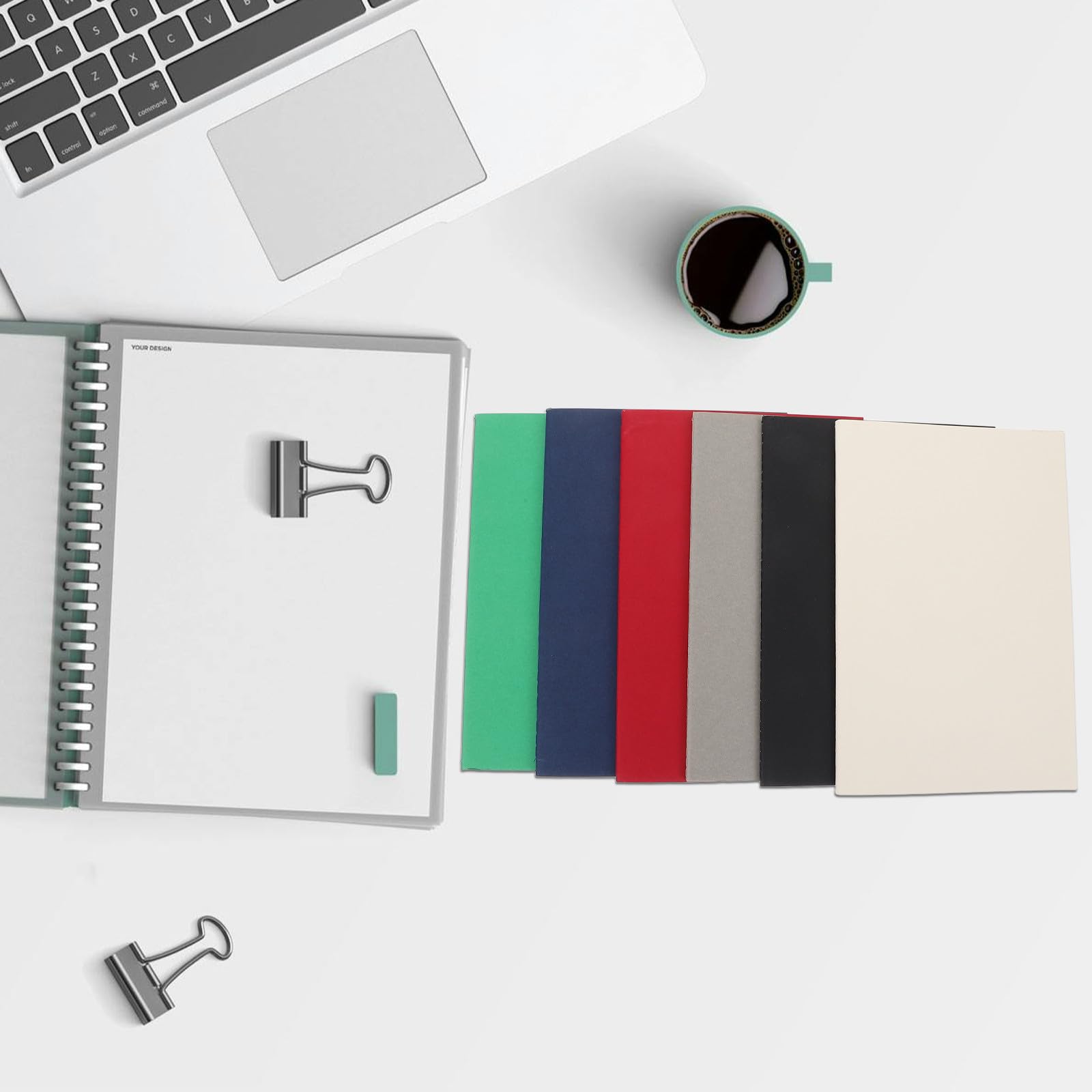 WRITWAA 12 Piezas Cuaderno de Bocetos Kraft para Estudiantes, 60 Páginas