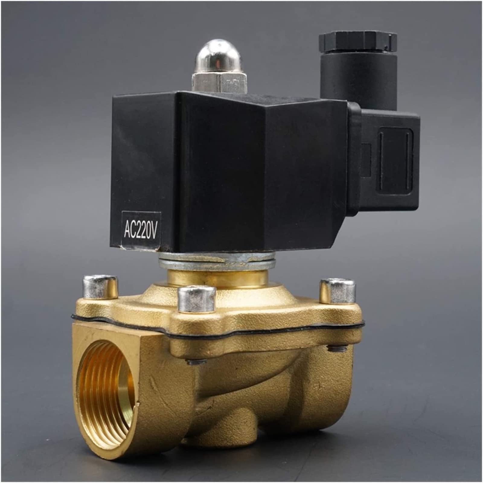 Magnetventil Wasser Normalerweise Geschlossen Messing Ventile 220V 12V 24V Luft Wasser Gas Membran Ventil 1/4 3/8 1/2 3/4 1 2 Zoll Nützlich(Dc12v,3/4Inch)