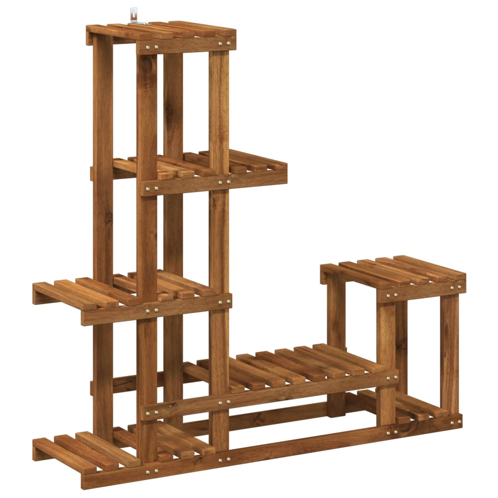 Supporto per piante in legno massiccio di acacia, 93,5 x 25 x 91,5 cm | Per interni ed esterni, design moderno, robusto, adatto per terrazze e balconi