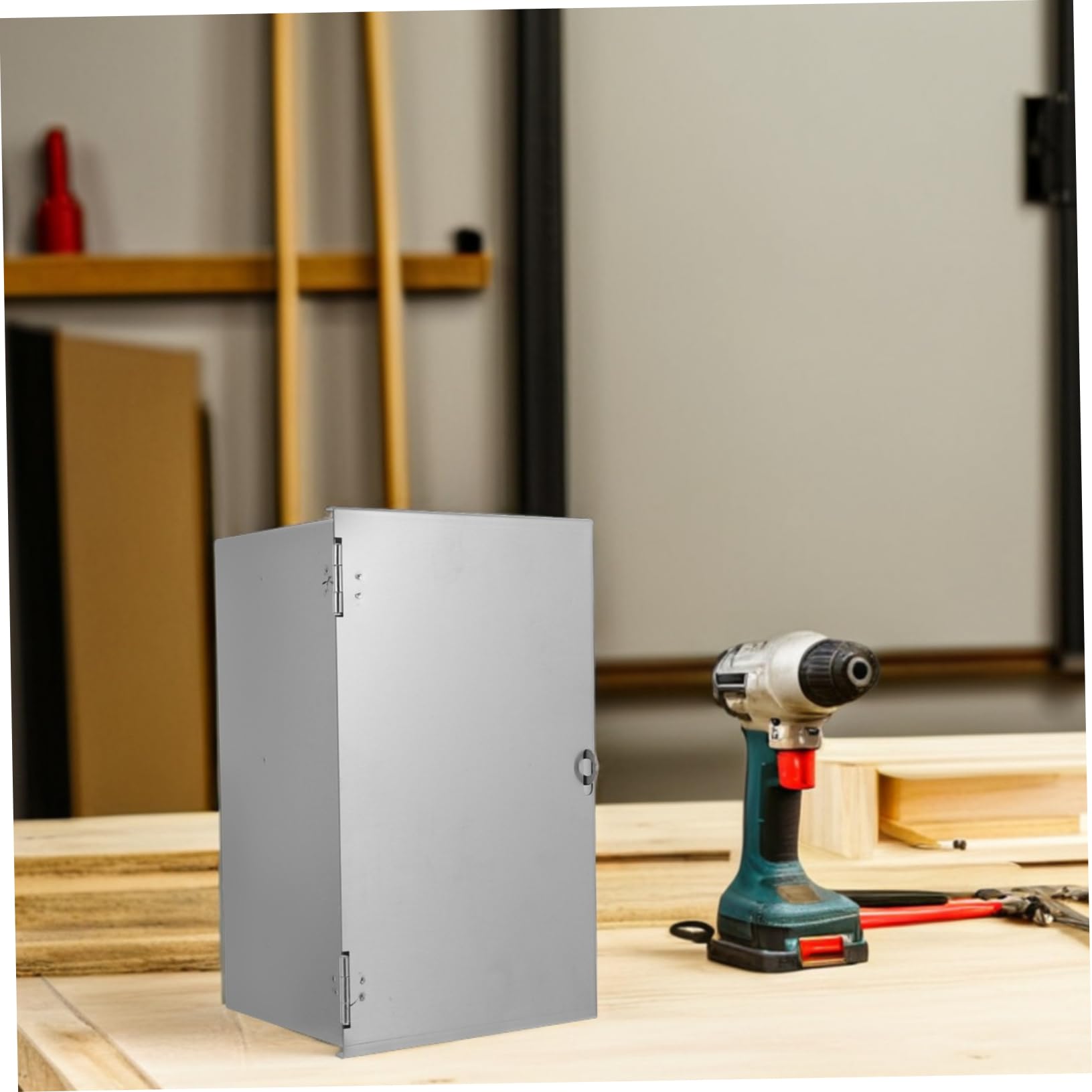 Gadpiparty Caja De Alimentación Para Exteriores Caja Eléctrica Cerradura Protección Para Proyectos De Enrutadores Interruptores Material Resistente Uso Jardín o Terraza