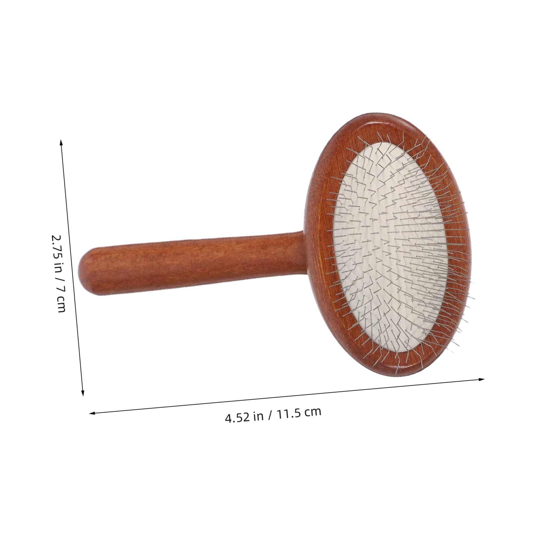 Abaodam Wooden Dog Comb Deep Cleaning Brush for Pet Grooming Fabric Carding Brush Gentle Pins for Deshedding