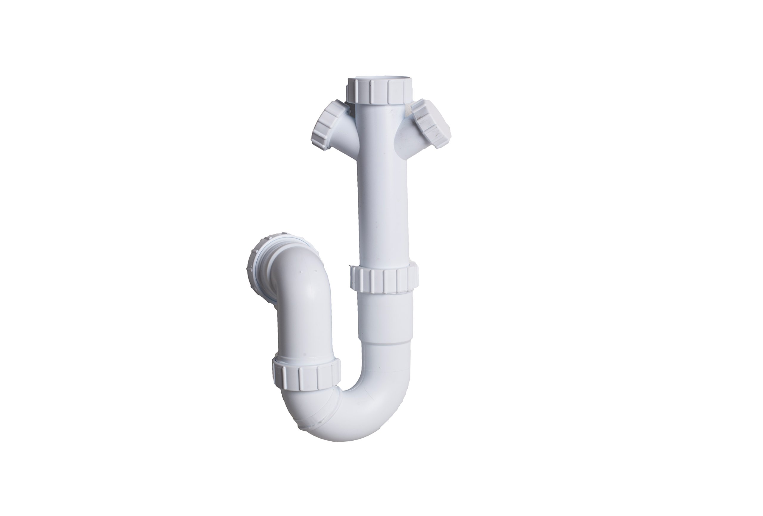 Merriway BH02093 Waste Compression Double Appliance Trap, 40 x 76mm, White, 40mm