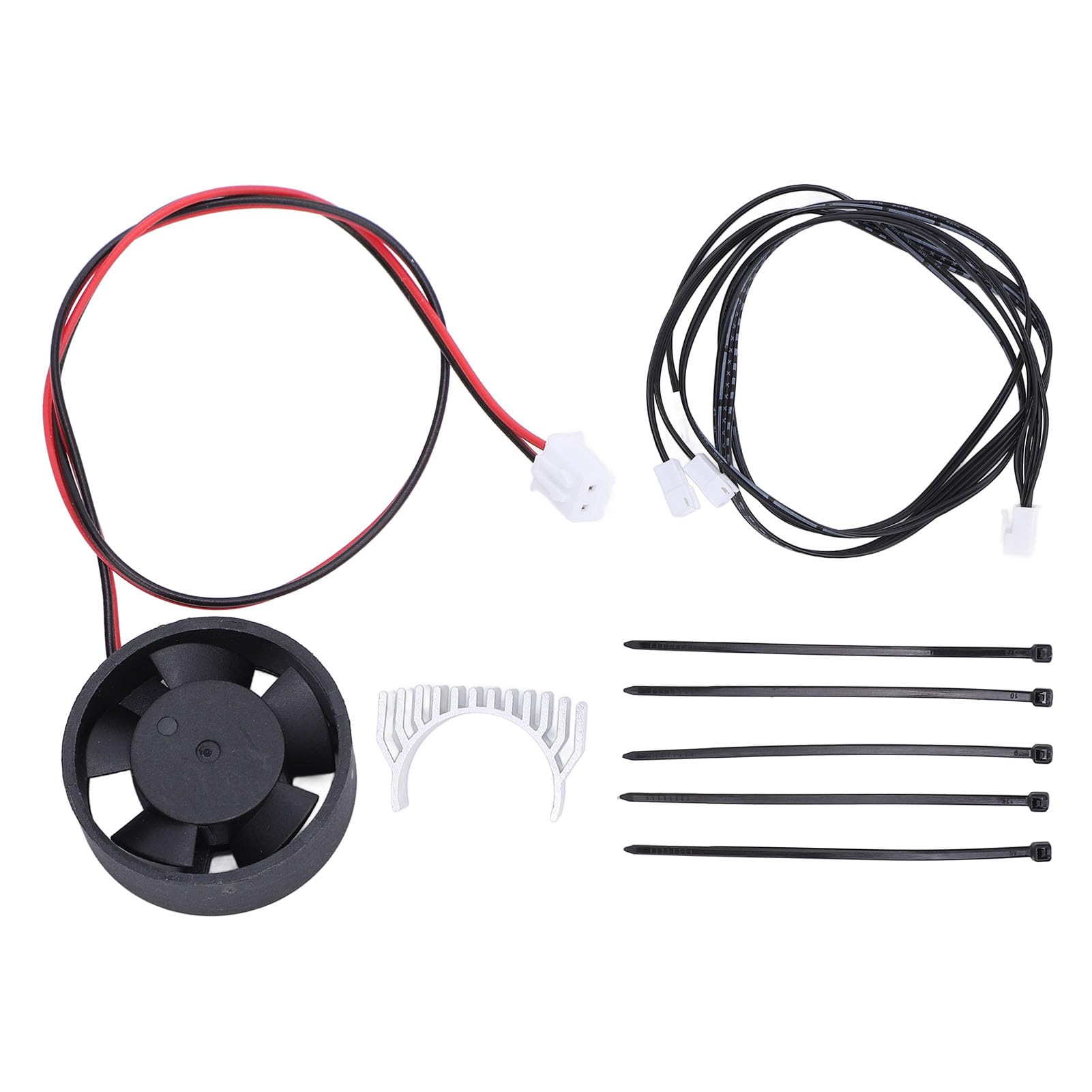 Oumefar Extruder Motor Heatsink Cooling Fan Kit 30x30x10mm 15000RPM DC24V Extruder Motor Heat Sink Double Ball Bearing Fan for K1 K1C K1 Maximum (Silver Heat Sink)