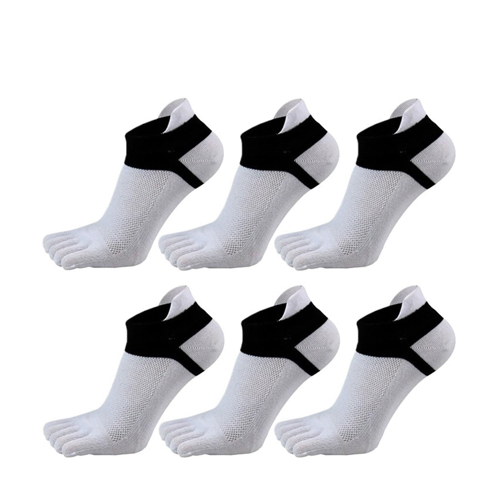 ITRHJTGP Finger Socks Five-Toed Socks Tabi Flip Flop Mens Running Kintoe Hiking for Fitness(White)