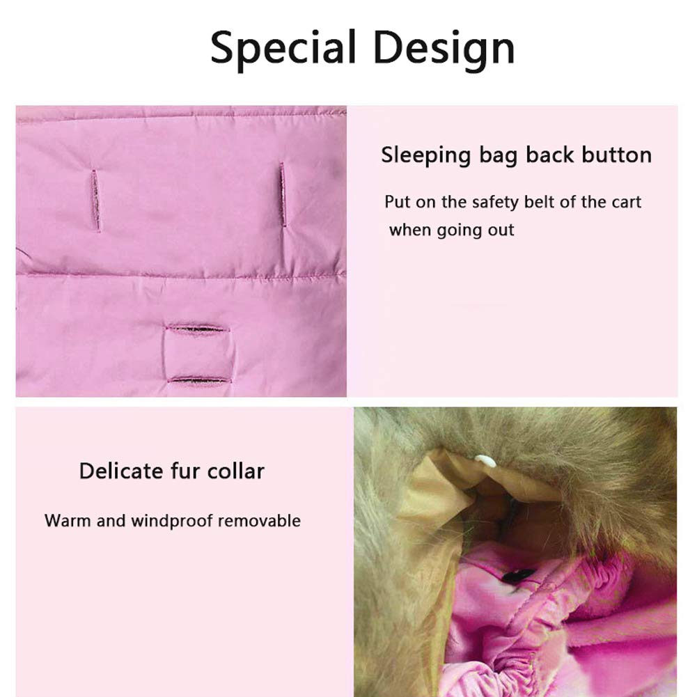Saco de Silla Sacos de Abrigo Carritos Universal Saco de Invierno Térmica con Capucha Aire Libre Windproof Adecuado para Cochecito Silla de Paseo Sillas de Coche (A)
